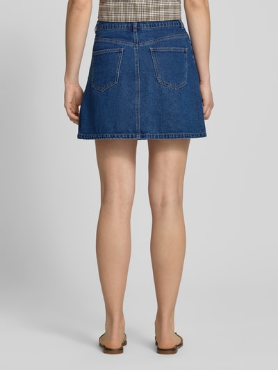PIECES A-Linie Jeansrock aus Baumwoll-Mix mit Viskose-Anteil Modell 'ABBI' Jeansblau 5