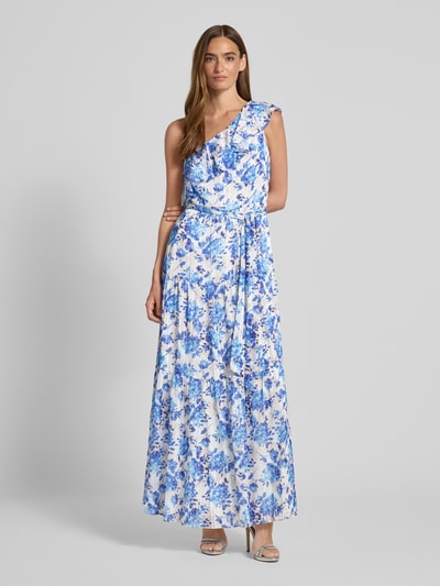 Adrianna Papell Abendkleid im One-Shoulder-Look mit Bindegürtel Hellblau 4