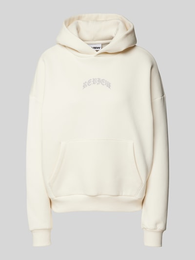 Review Hoodie mit Label-Print Offwhite 2