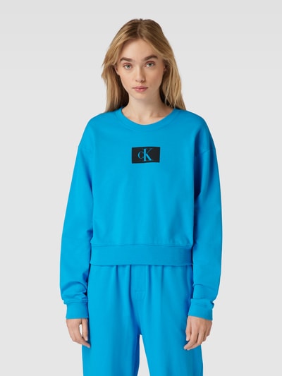 Calvin Klein Underwear Sweatshirt met labelprint, model 'CK 1996' Blauw - 4