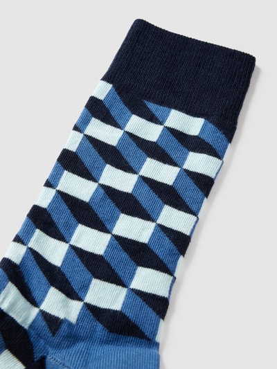 Happy Socks Sokken met all-over motief, model 'FILLED OPTIC' Blauw - 2