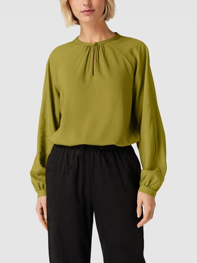 comma Blusenshirt mit Rundhalsausschnitt Gras Grün 4