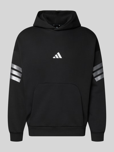 adidas Sportswear Bluza z kapturem z logo i kieszenią kangurką Czarny 2