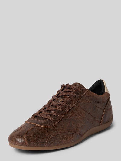 Produktfoto, Sneaker aus echtem Rindsleder Modell 'HOLLIE' von Vagabond, braune Farbe, glatte Textur, Damen Sneaker von Vagabond