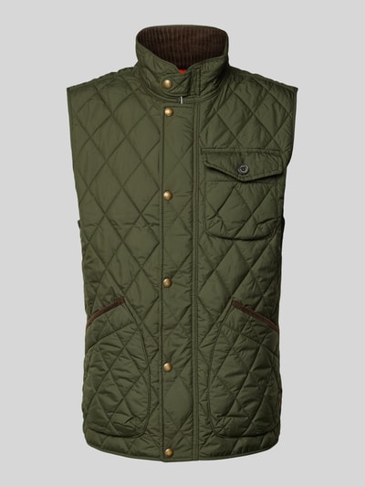 Polo Ralph Lauren Bodywarmer met opstaande kraag, model 'BEATON' Olijfgroen - 1