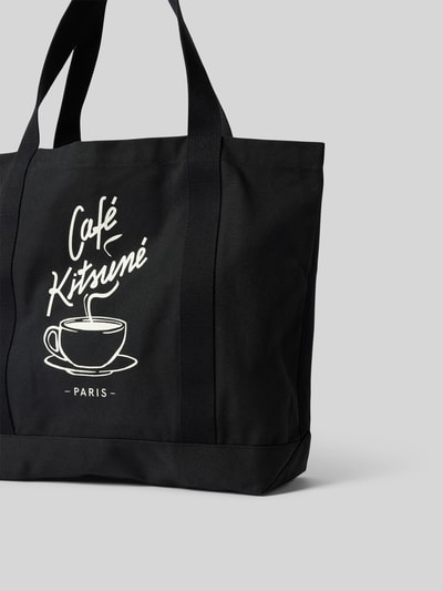 MAISON KITSUNE Tote mit Label-Print Black 3