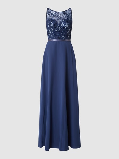 Luxuar Abendkleid mit Pailletten  Marine 2