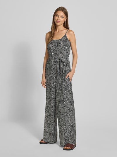 s.Oliver RED LABEL Kombinezon o kroju relaxed fit z mieszanki lnu i wiskozy Czarny 1