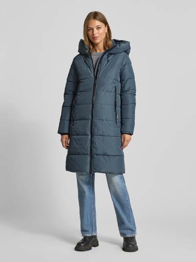 khujo Płaszcz pikowany z kapturem model ‘Jilias’ Niebieski 4