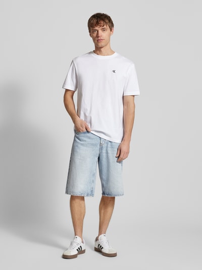 Calvin Klein Jeans Relaxed Fit Jeansshorts im 5-Pocket-Design Hellblau 1