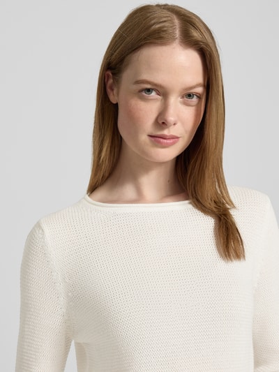 Marc O'Polo Regular Fit Strickpullover aus reiner Baumwolle Offwhite 3