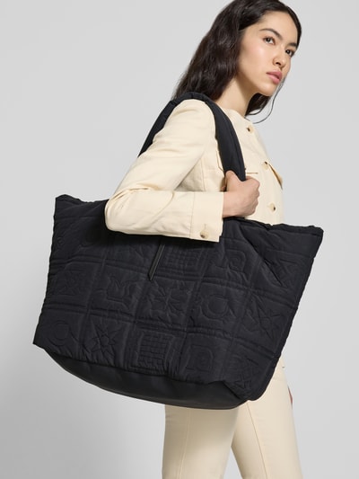 Nanushka Shopper mit Steppnähten Black 1