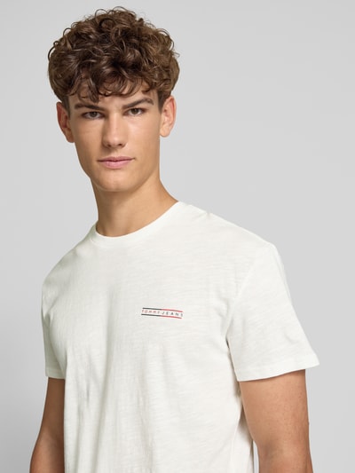 Tommy Jeans Regular Fit T-Shirt aus reiner Baumwolle Offwhite 3