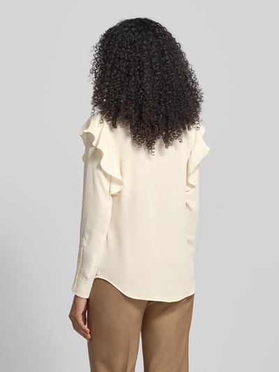 Lauren Ralph Lauren Regular Fit Schluppenbluse mit Volants Modell 'CHALON' Ecru 5