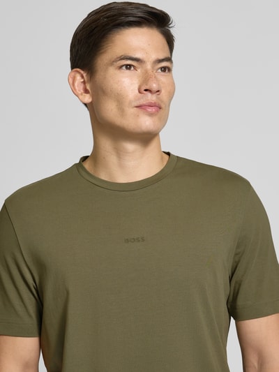 BOSS Orange Regular Fit T-Shirt aus Baumwoll-Mix Khaki 3