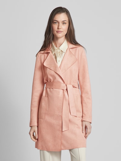 Zero Mantel mit Bindegürtel Altrosa 4