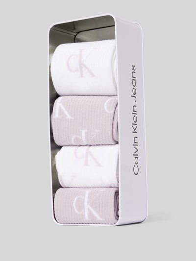 Calvin Klein Jeans Socken mit elastischem Rippenbündchen im 4er-Pack Lila 3