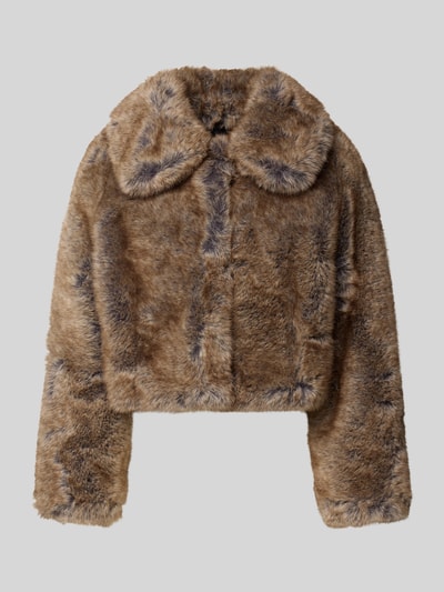 Mango Jacke aus Kunstfell mit Umlegekragen Modell 'BOLA' Taupe 2