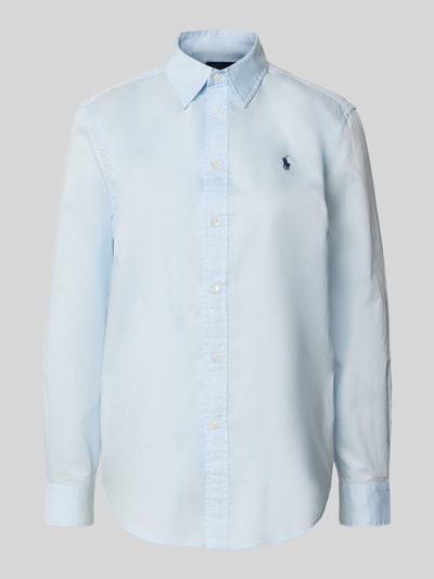Polo Ralph Lauren Hemdbluse mit Knopfleiste Hellblau 2