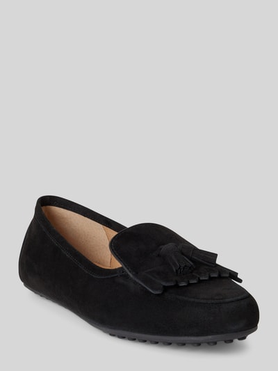 Lauren Ralph Lauren Loafersy z naturalnej skóry welurowej model 'TAYTE' Czarny 1