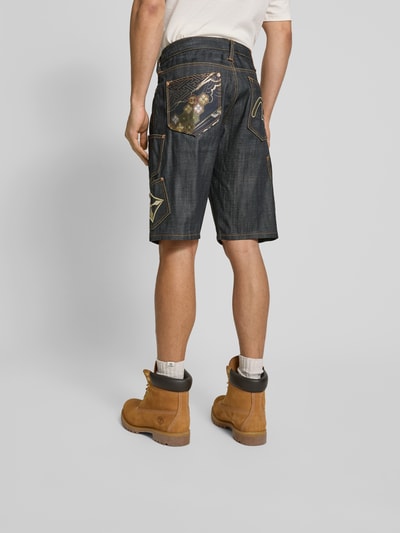Evisu Straight Fit Jeansshorts mit Beintaschen Jeansblau 5