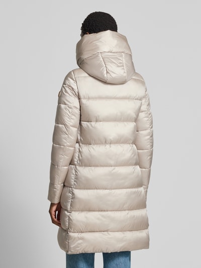 SAVE THE DUCK Gewatteerde lange jas met opstaande kraag, model 'LYSA' Beige - 5