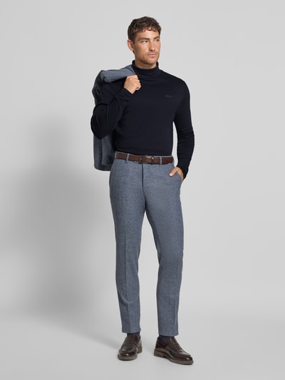 HECHTER PARIS Sweatshirt met col en logoprint Marineblauw - 1