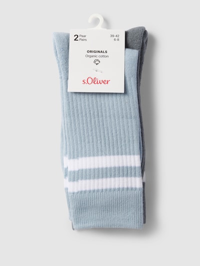 s.Oliver RED LABEL Socken mit Kontraststreifen im 2er-Pack Blau 3