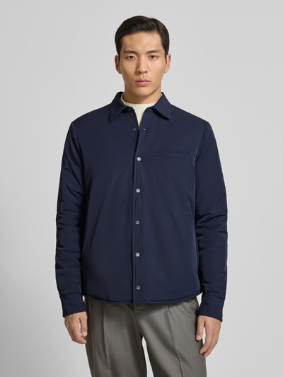 CRUNA Overhemdjack met drukknoopsluiting, model 'Grenoble' Marineblauw - 4