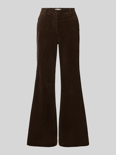 Marc O'Polo Flared Fit Cordhose aus Baumwoll-Mix Dunkelbraun 1