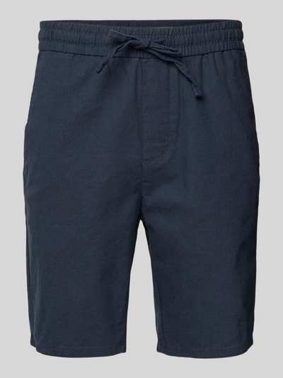 Only & Sons Shorts aus Baumwoll-Leinen-Mix Modell 'LINUS' Dunkelblau 2