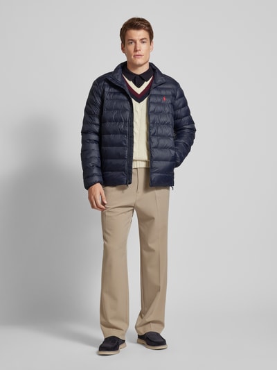 Polo Ralph Lauren Gewatteerd jack met opstaande kraag, model 'TERRA' Marineblauw - 1