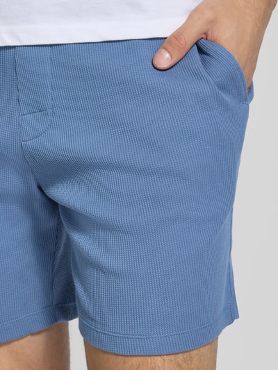 Christian Berg Men Shorts met elastische band Jeansblauw - 3