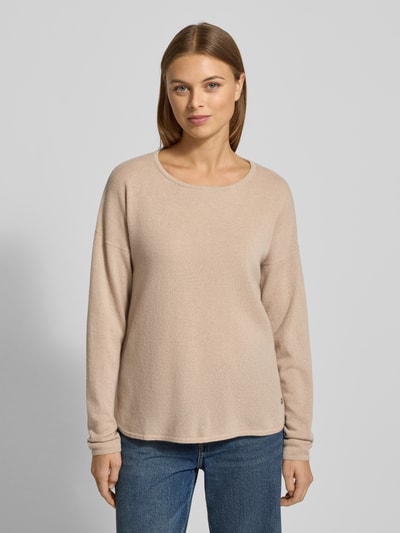 Fynch-Hatton Strickpullover aus reinem Kaschmir mit Rundhalsausschnitt Beige 4