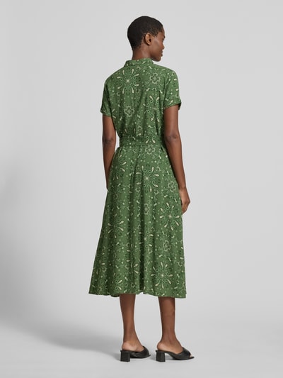 Christian Berg Woman Selection Hemdblusenkleid aus Viskose mit Bindegürtel Oliv 5