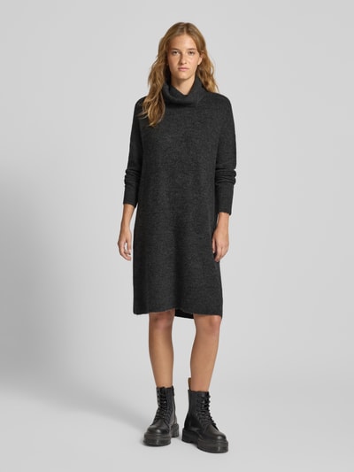 Only Loose Fit Strickkleid mit Woll-Anteil Modell 'JANA' Anthrazit Melange 1