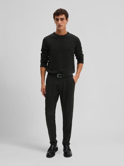 Marc O'Polo Pullover aus Wolle mit Tweedstruktur Black 1