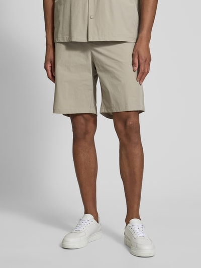 JAKE*S STUDIO MEN Korte regular fit broek met steekzakken Kaki - 4