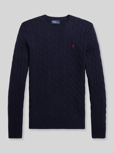 Polo Ralph Lauren Sweter z dzianiny o kroju regular fit z mieszanki wełny i kaszmiru Granatowy 2