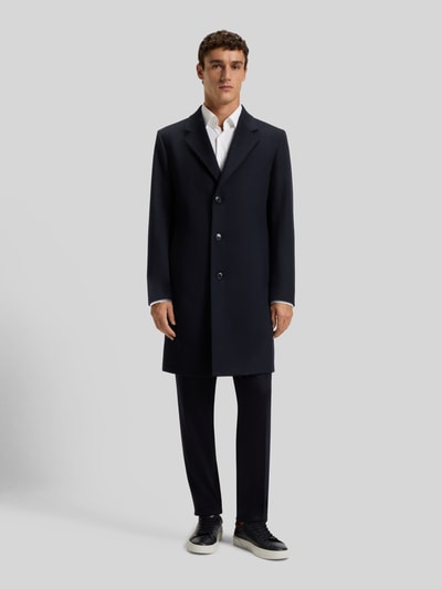 BOSS Regular Fit Mantel aus Woll-Mix Marine 4