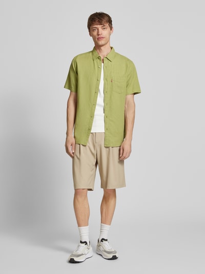 Levi's® Freizeithemd aus Leinen-Viskose-Mix mit Baumwoll-Anteil Gruen 1
