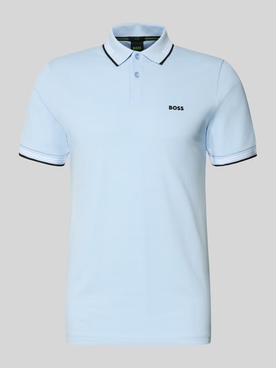 BOSS Green Slim Fit Poloshirt aus reiner Baumwolle Modell 'PAUL' Aqua 2