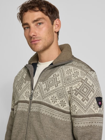 Ellesse Wolljacke mit Stehkragen Modell 'TAURASI' Hellgrau 3