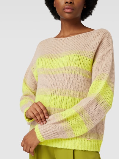 Cinque Gebreide pullover met streepmotief, model 'RINGI' Lichtgroen - 3