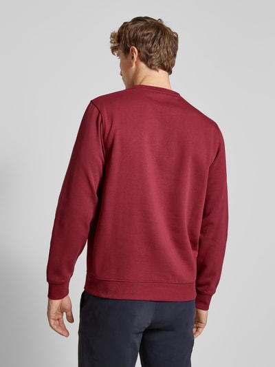 Lerros Sweatshirt mit Label-Stitching Bordeaux 5