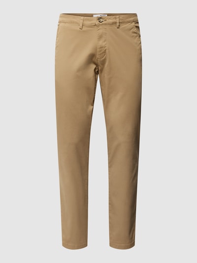 SELECTED HOMME Slim fit chino in effen design, model 'NEW Miles' Camel - 2