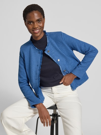 More & More Blazer mit Fransen Blau 3