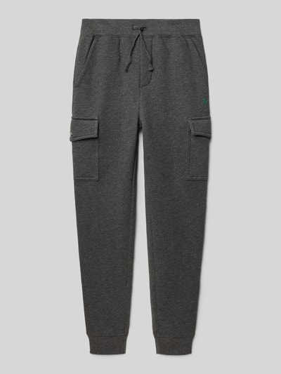 Polo Ralph Lauren Teens Sweatpants met cargozakken en elastische band Middengrijs - 1