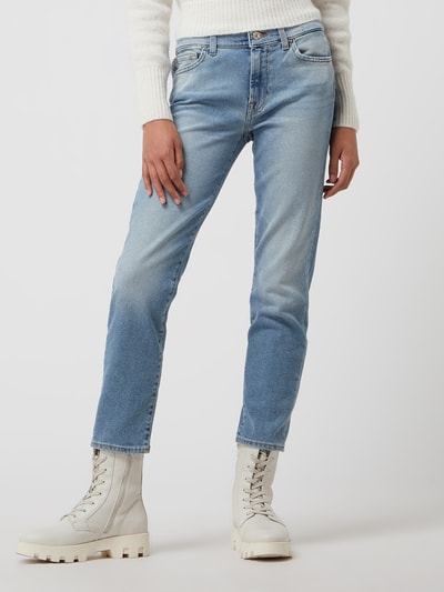 7 For All Mankind Skinny Fit Ankle Cut Jeans mit Modal-Anteil Modell 'Roxanne' Hellblau 4