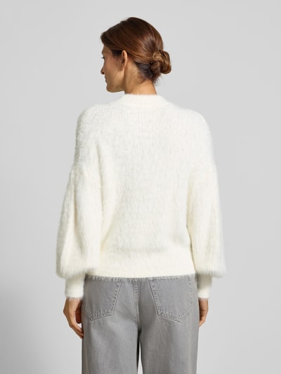 Guess Gebreide pullover met ribboorden, model 'KEYLA' Ecru - 5